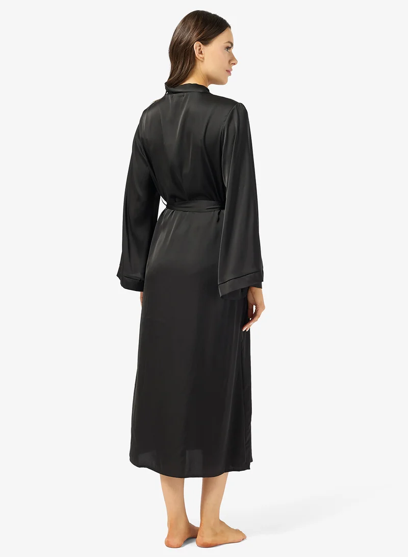 Ginger Satin Maxi Robe